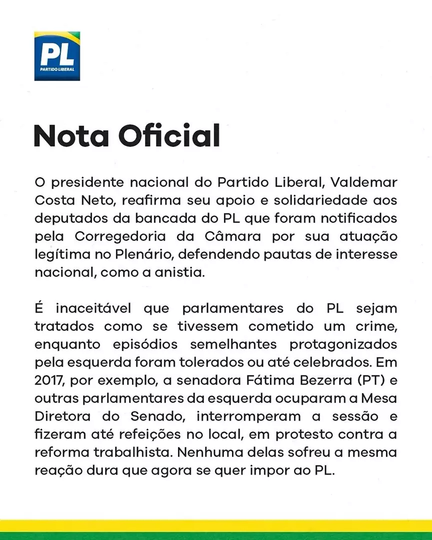 NOTA OFICIAL